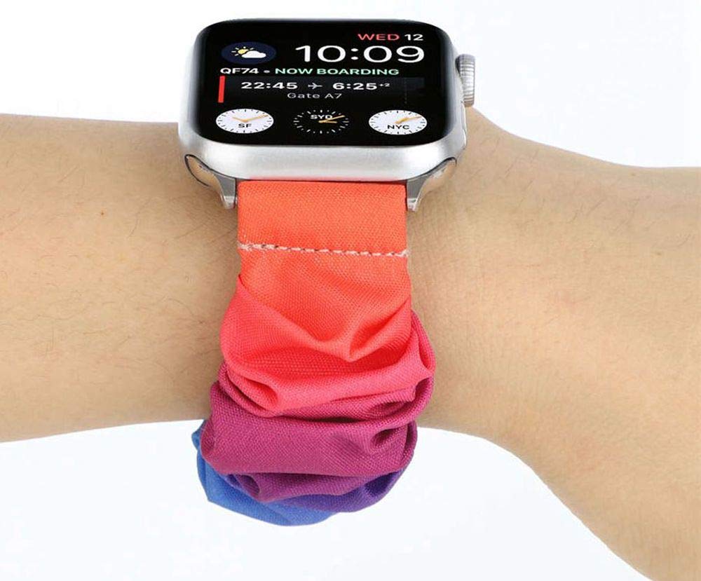 Tomcrazy Scrunchie Elastic Watchband For Apple Watch Band Series 9 8 7 6 5 4 3 2 1 Se Ultra, Watch Band For Iwatch 49Mm 45Mm 41M