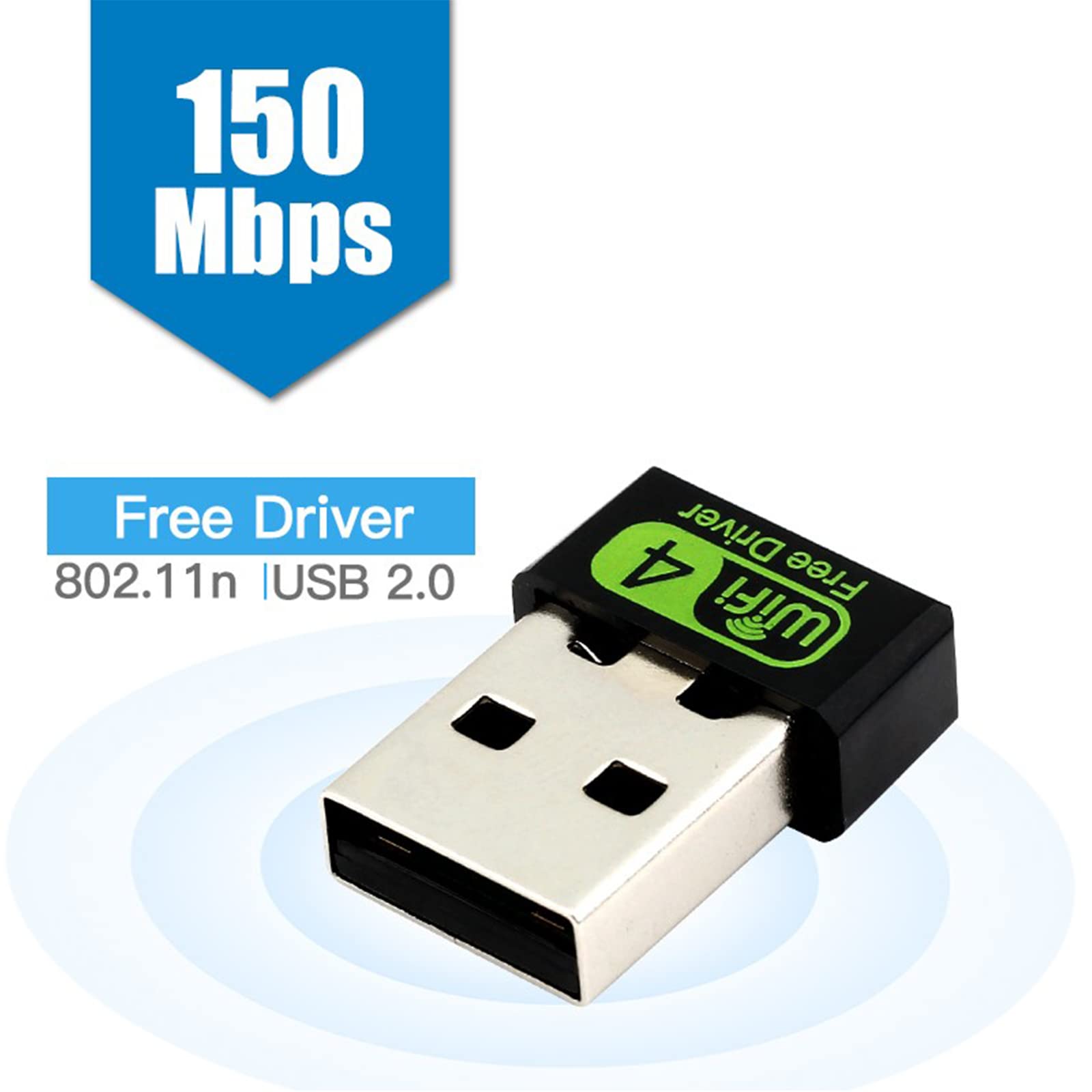 150Mbps Free Driver Wireless Usb Wifi Adapter, Single Band 2.4Ghz