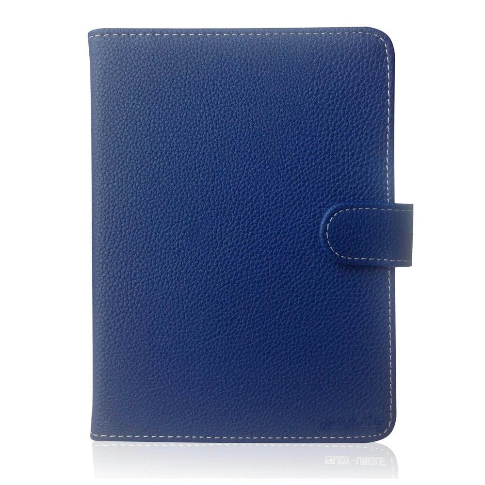 Book Style Litch Pu Leather Case Cover For 6' Ebook Reader Case Cover For Sony/Kobo/Pocketbook/Nook/Tolino 6Inch Ebook Reader (Blue)