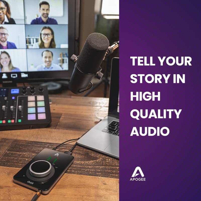 Apogee Duet 3-2 Channel Usb Audio Interface For Recording Mics, Guitars, Keyboards On Mac And Pc - Great For Recording, Streamin