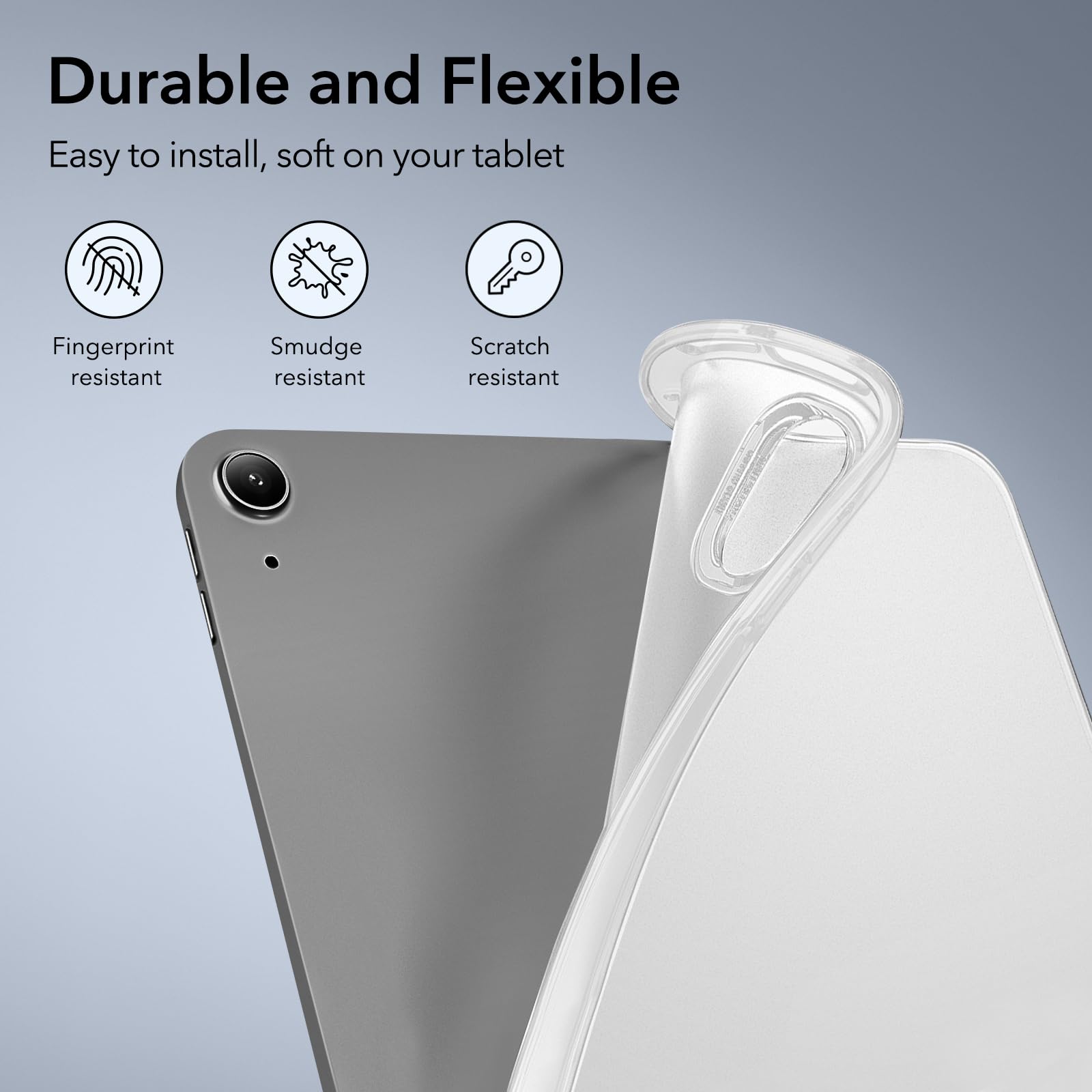 Esr For Ipad Air 11 Inch Case M2 2024, Ipad Air 6Th/5Th/4Th Gen(2024/2022/2020), Slim&Light, Yellowing Resistant, Transparent Ba