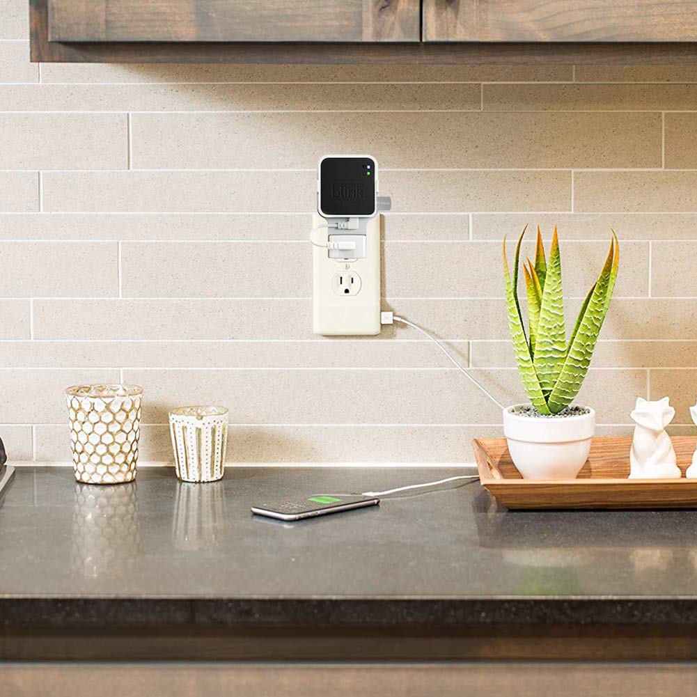 256Gb Usb Flash Drive And Outlet Mount For Blink Sync Module 2, Save Space And Easy Move Mount Bracket Holder For Blink Outdoor Indoor Security System (Blink Sync Module 2 Is Not Included)