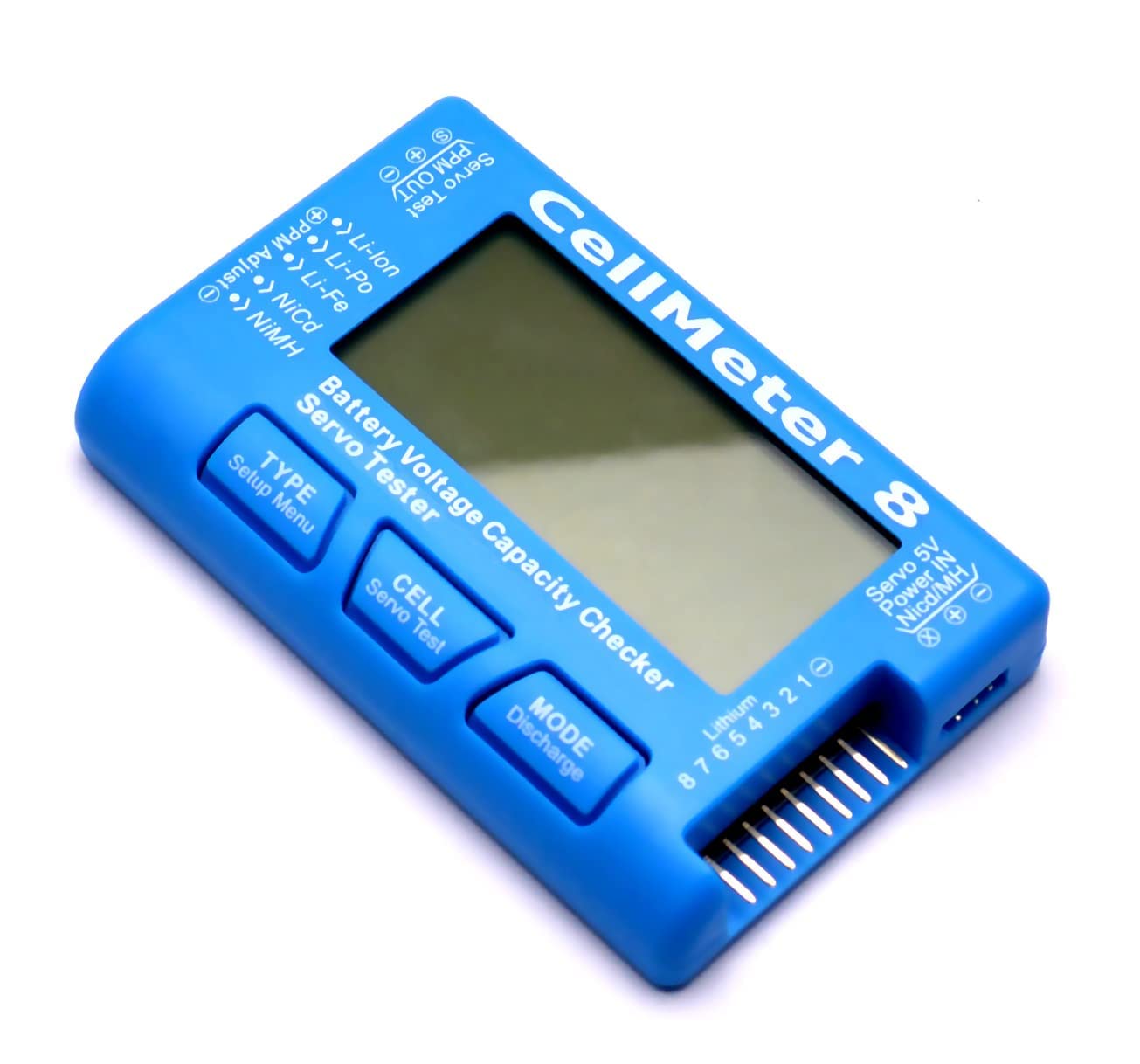 Rc Cellmeter 8 Digital Battery Capacity Checker Controller Tester Voltage Tester For Lipo Life Li Ion Nimh Nicd Cell Meter (8 In