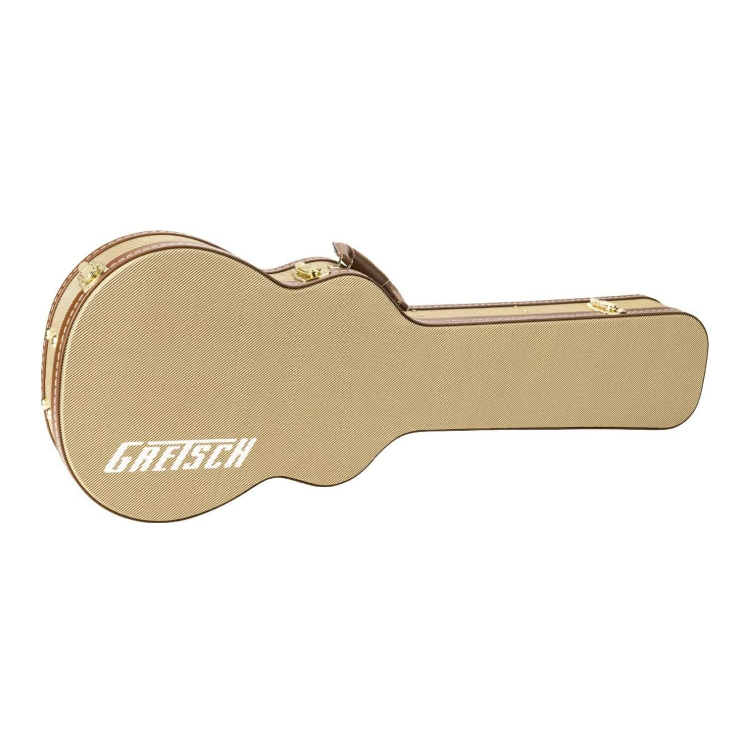 Gretsch G2655T Tweed Hard Shell Case with Center Storage Compartment and Shoulder Strap for Streamliner Electric Guitar (Brown)