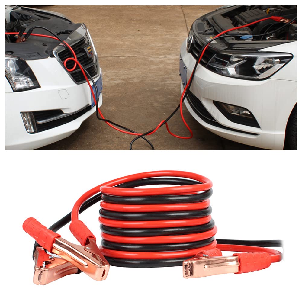 70'' 500A Heavy Battery Duty Jumper Cables   Alligator Clips Electrical Battery Clamps For Emergency Roadside Assistance   Unive