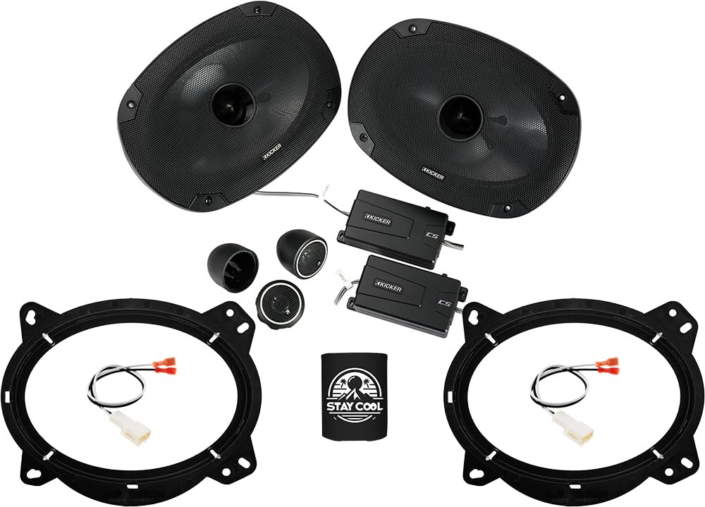 KICKER Front Door 6x9 Speakers Kit for Toyota FJ Cruiser 2007-2014 Upgrade Kit - Pair of CS Series 6x9 Inch Component Speakers w
