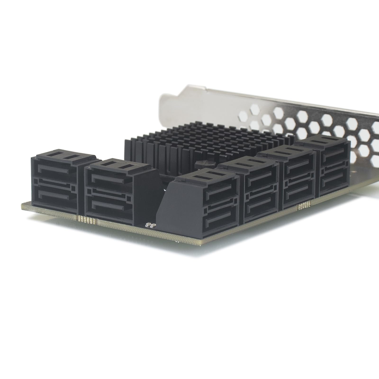 12 Port Pcie Sata Expansion Card With Sata Cables And 1:5 Sata Splitter Power Cable   Compatible With Windows, Linux, Mac Os, Na