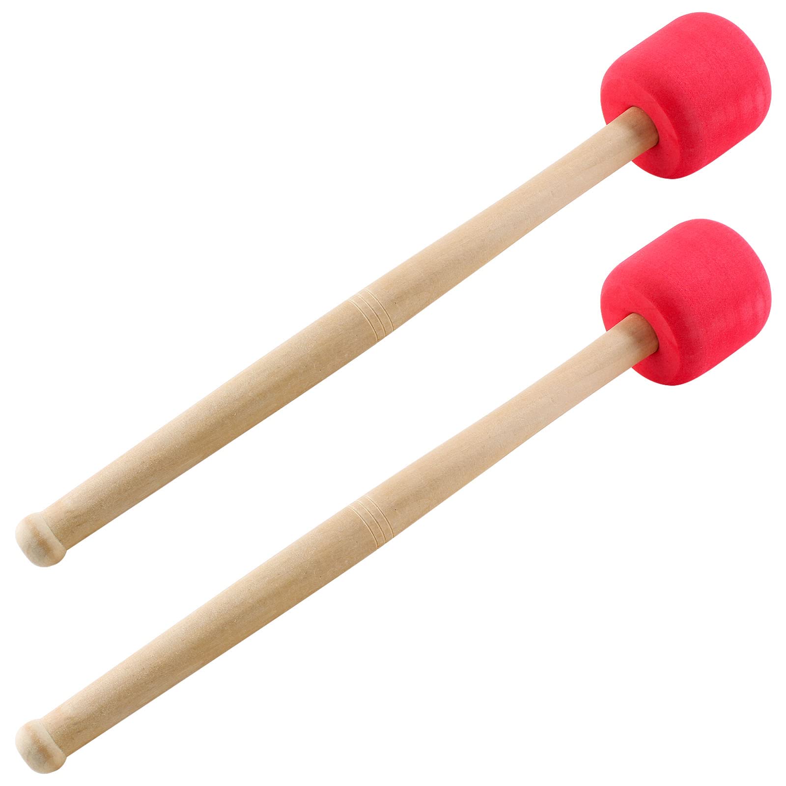 Jiozermi 2 Pcs Drum Mallet 12.8 Inches Length, Hard Foam Rubber Drum Stick, Anti Slip Bass Percussion Sticks, Instrument Band Ac