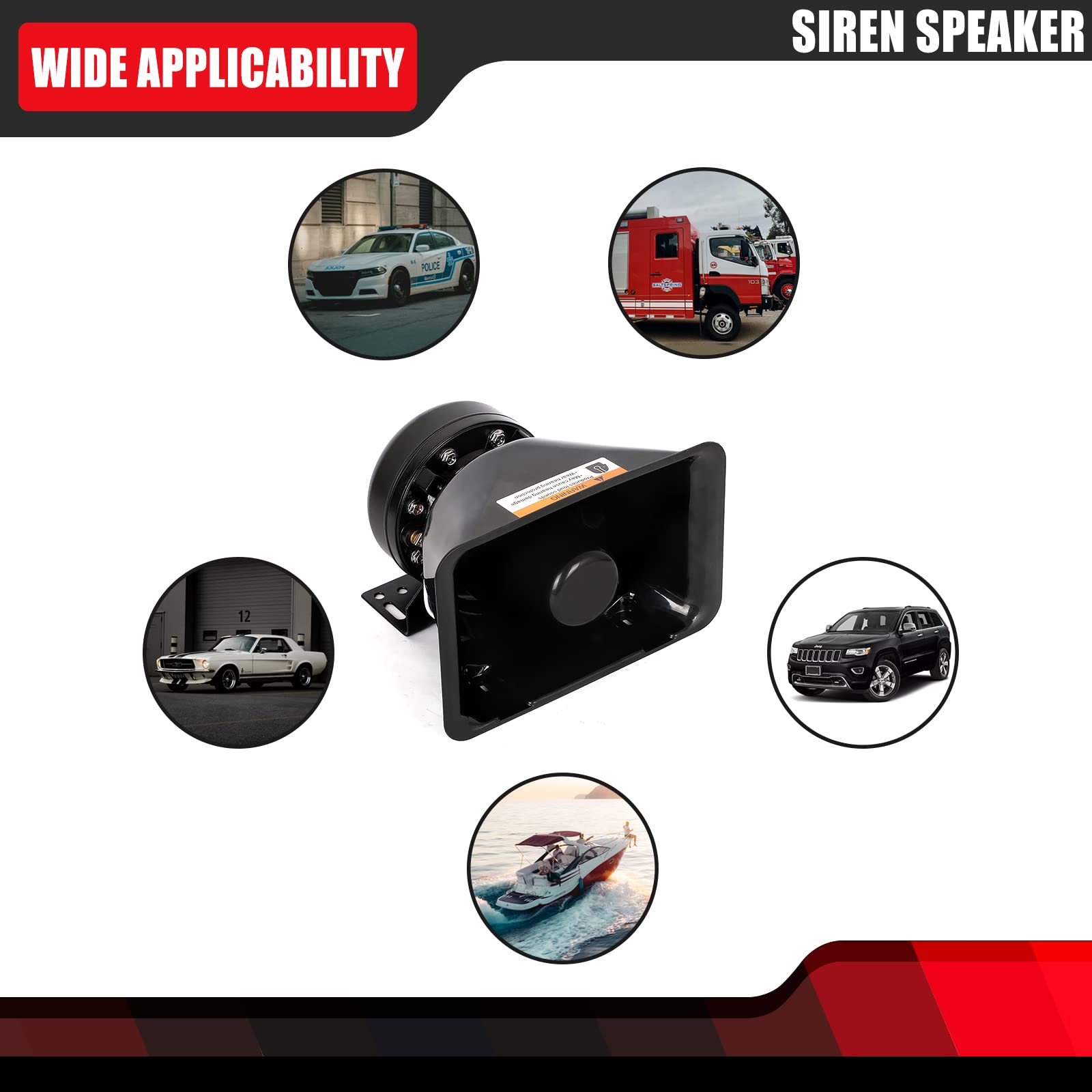 High Performance Siren Speaker Compatible With Any 100 200 Watt Siren 100W 200W(2 Pcs)