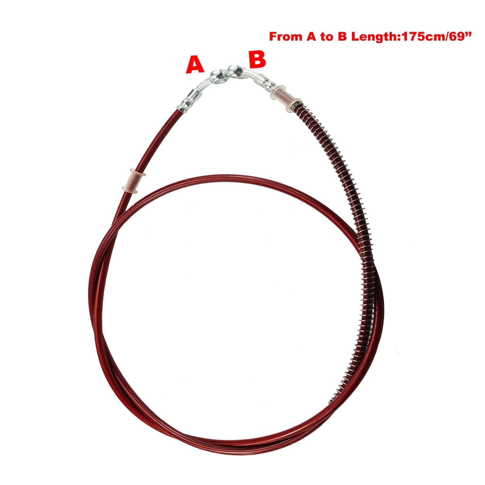 Pro Bat Braided Hydraulic Brake Hose Line Pipeline For Chinese Gy6 Scooter Atv Dirt Bike Go Kart 10Mm Banjo Ends (70''/175Cm) Re
