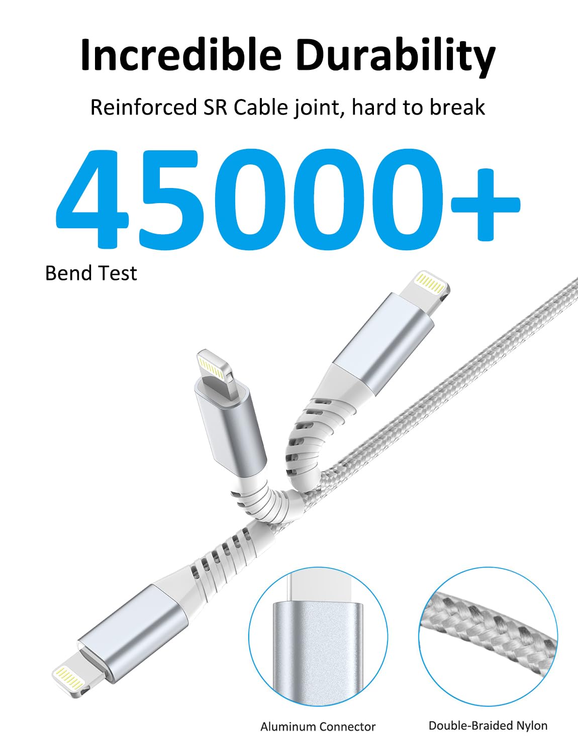 Short Usb C To Lightning Cable?6 Inch, 3 Pack?Braided Type C To Lightning Cable Pd Fast Charging 0.5 Foot Usbc To Lightning Cabl