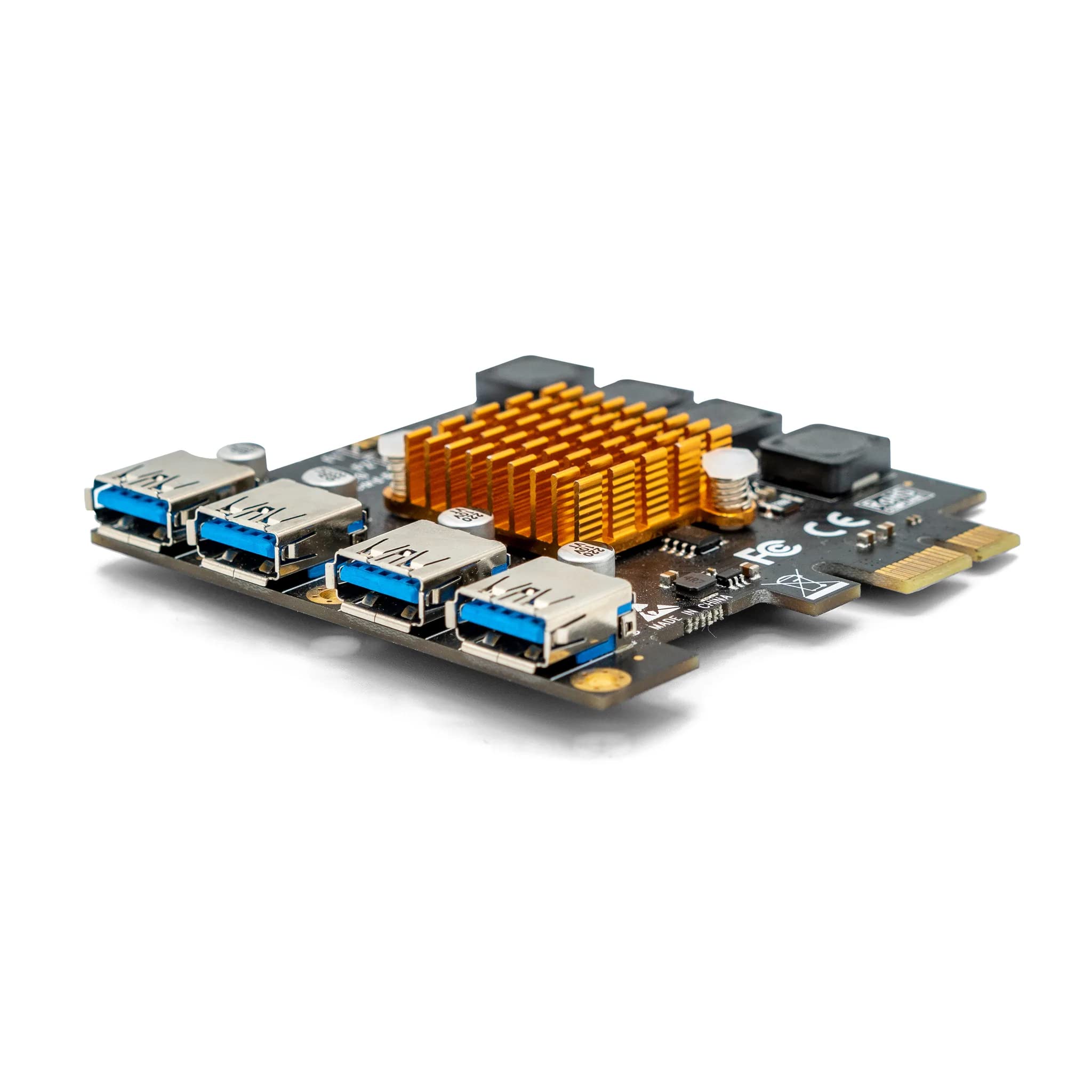 Pci E To Usb 3.0 4 Port Expansion Card, Internal Converter Pci Express Expansion Card For Desktop Pc Card, Support Casaos, Windo