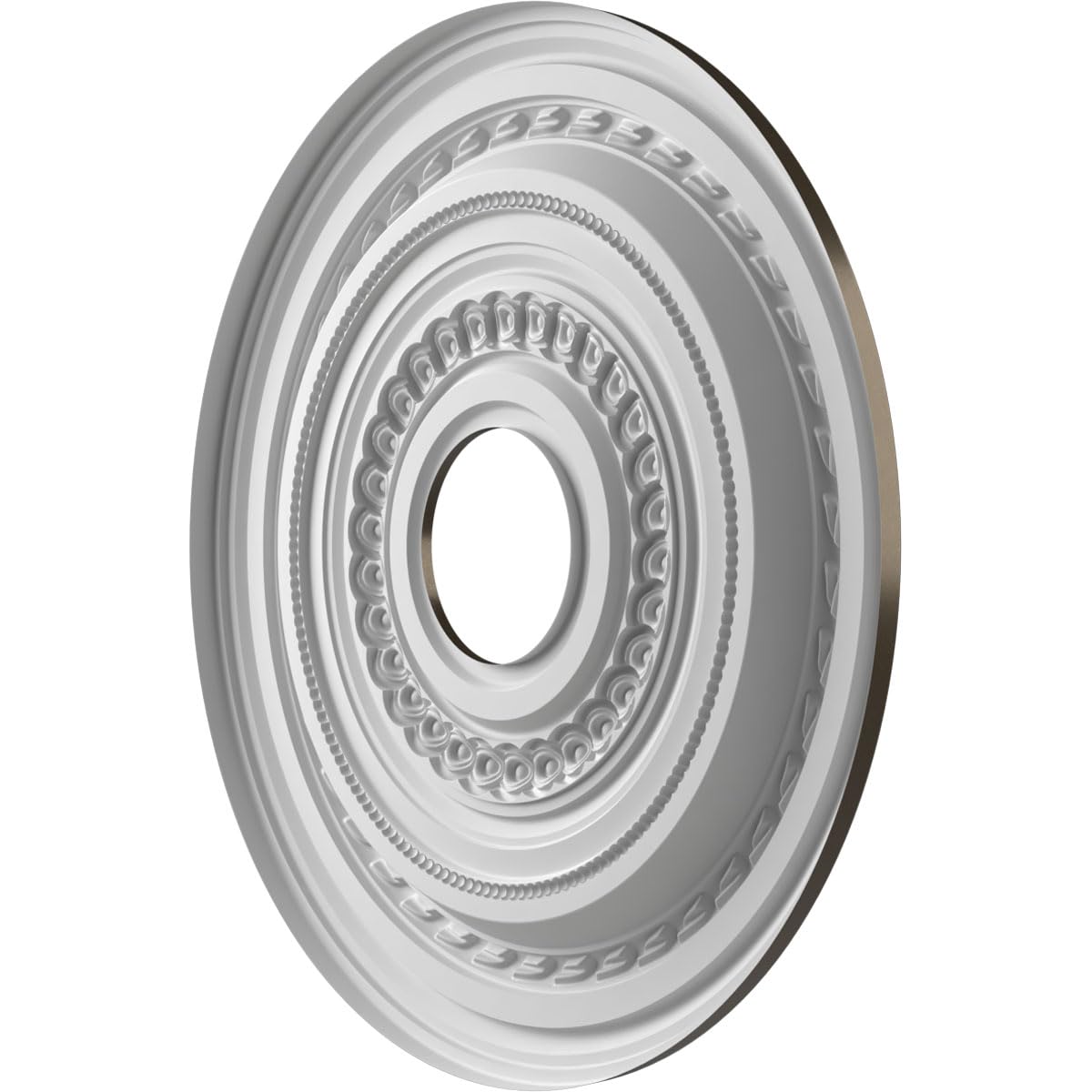 Ekena Millwork Cmp16Cocdb Cole Thermoformed Pvc Ceiling Medallion (Fits Canopies Up To 4 1/2''), 16''Od, Metallic Dark Bronze
