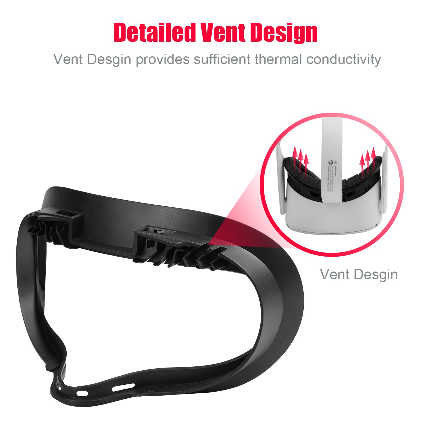 Vr Facial Interface And Foam Replacement Set For Oculus Meta Quest 2 | Removable Facial Interface Frame & Foam Face Covers Repla