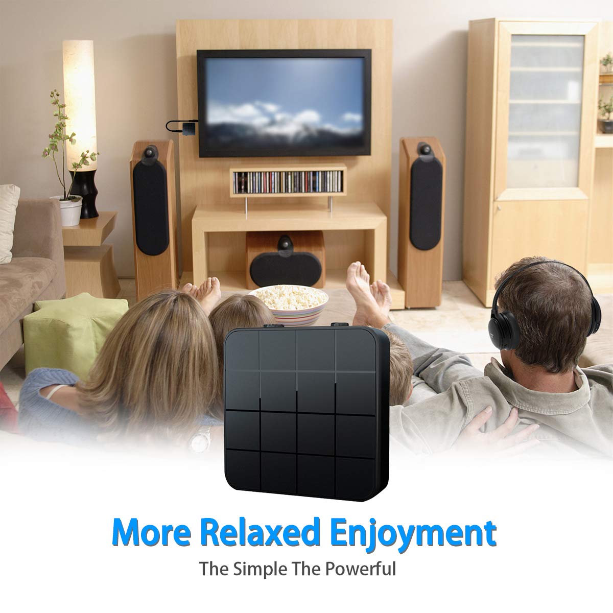 Vr-Robot Bluetooth 5.0 Audio Transmitter Receiver Adapter, 2-In-1 Wireless 3.5Mm Aptx Low Latency Stereo Audio Adapter For Home