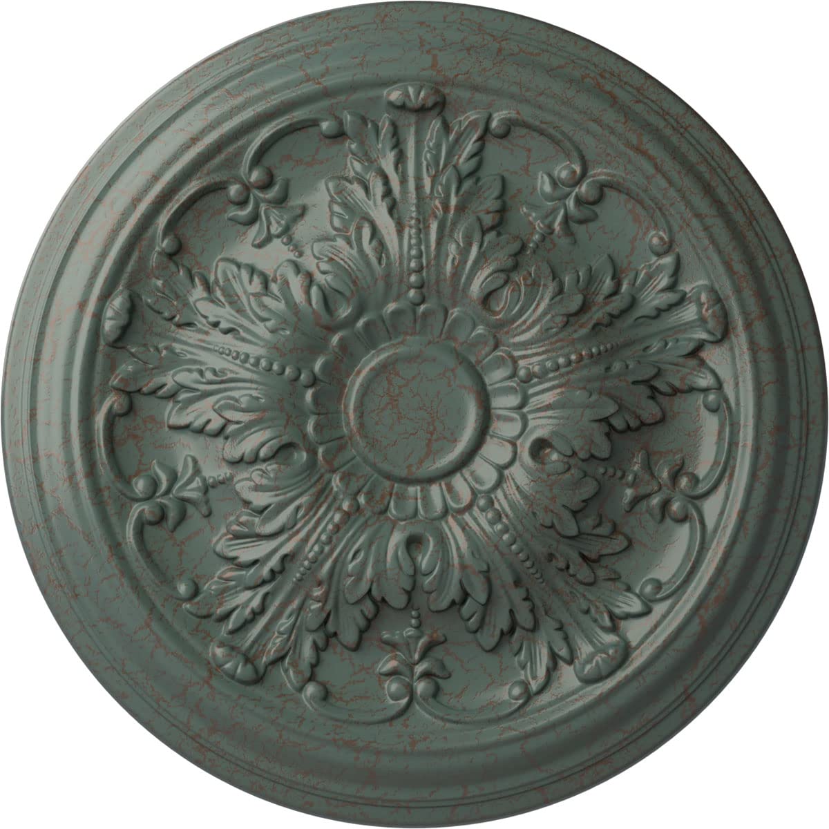 Ekena Millwork Cm20Dacbc Damon Ceiling Medallion, 20''Od X 1 1/2''P (Fits Canopies Up To 3 3/8''), Hand Painted Cloud Burst Crac