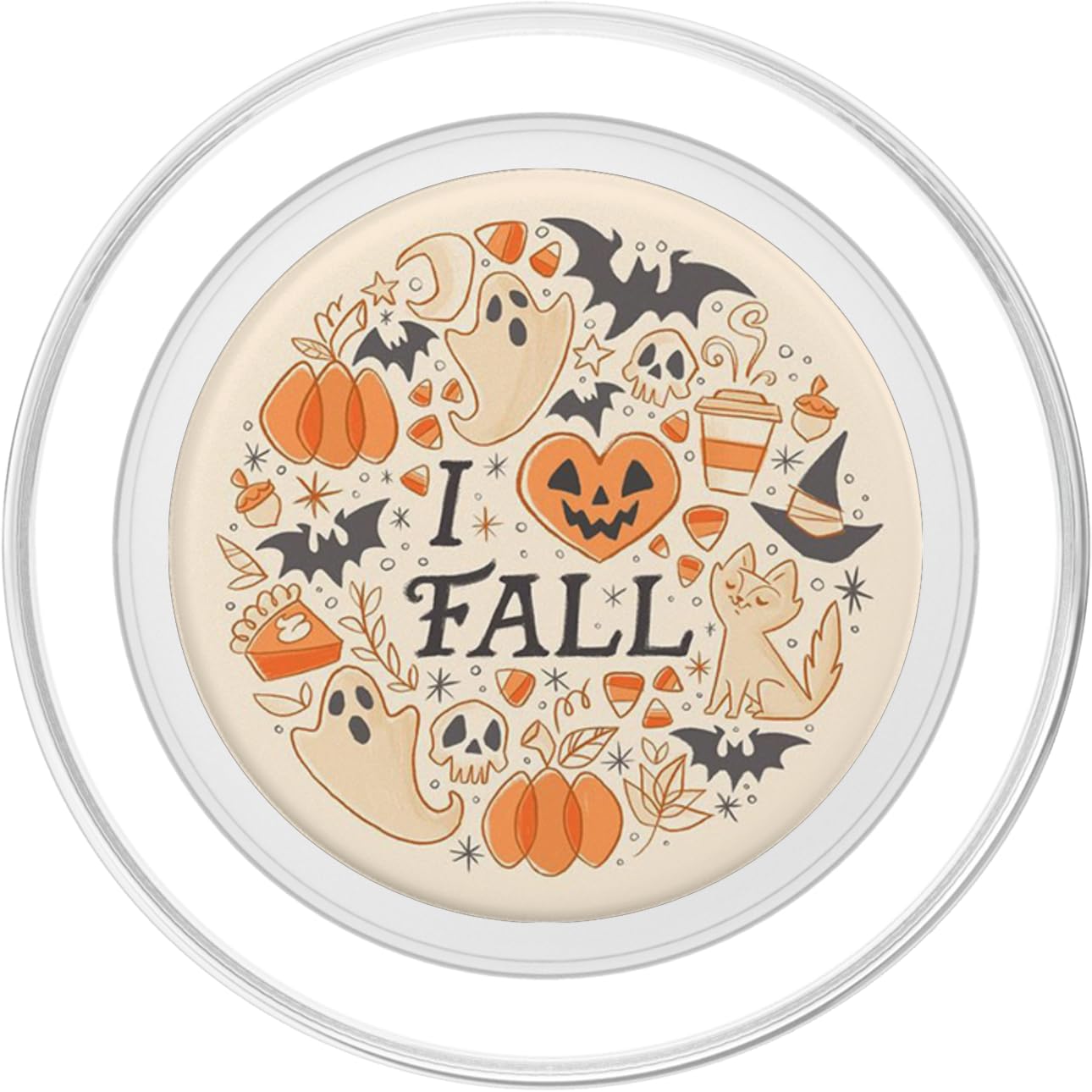 I Love Fall Season Pumpkin Cat Boo Skull Halloween Themed Popsockets Magsafe Popgrip For Iphone