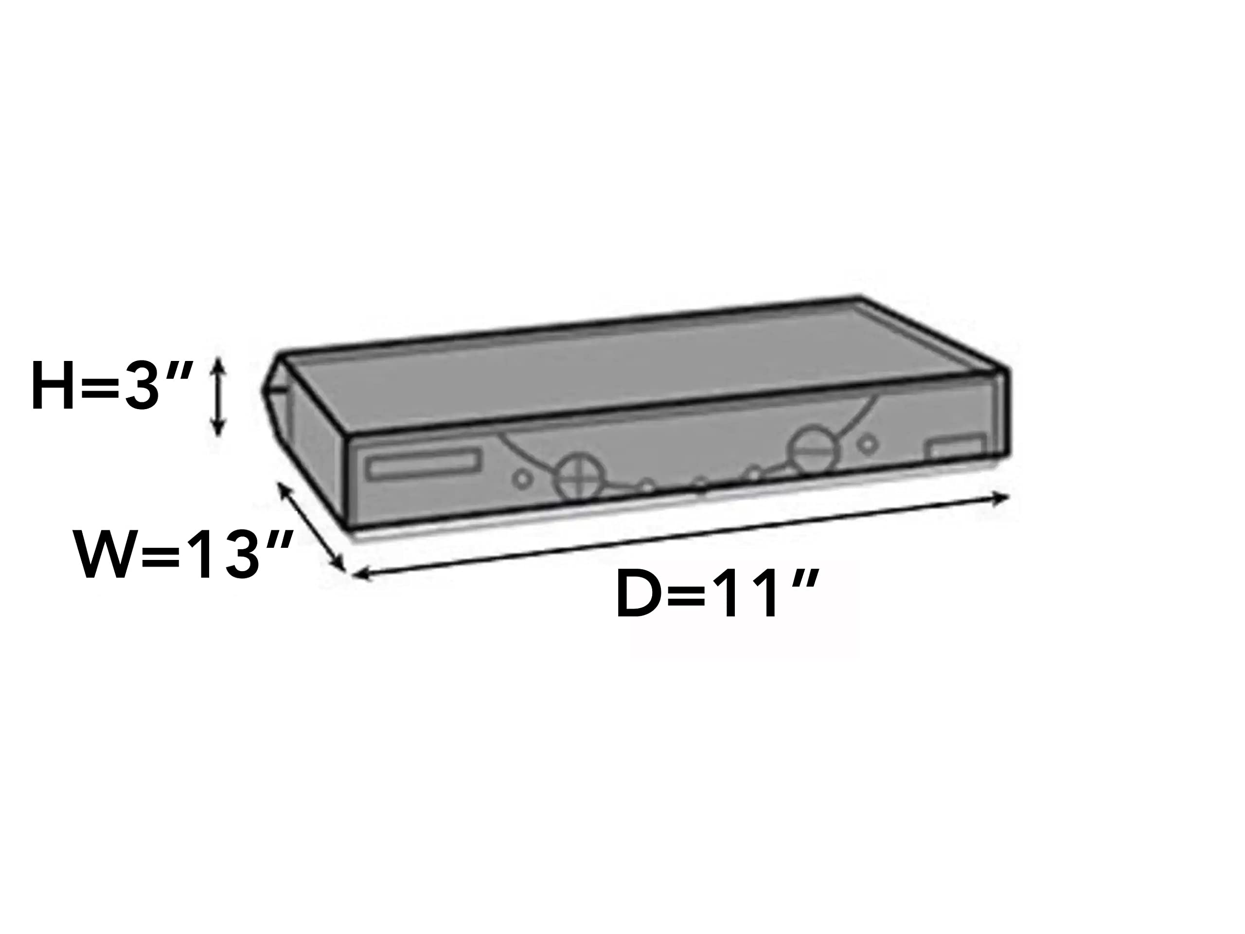Covermates Outdoor Cable Box Full Cover   Water Resistant Polyester, Double Stitched Seams, Touch Fastener Closure, Tv Covers, F