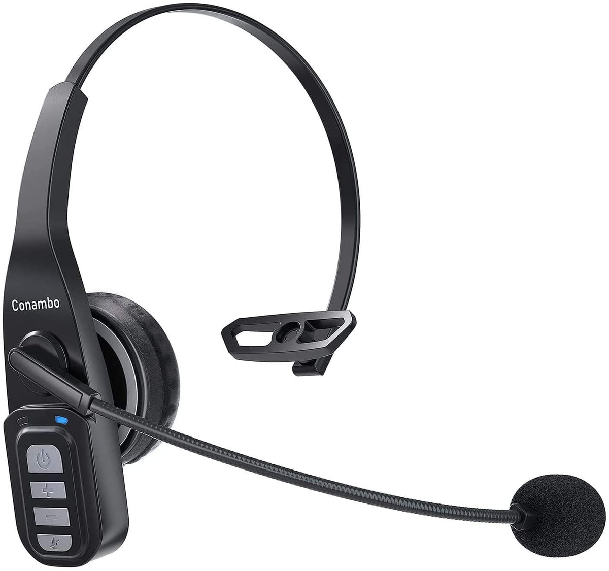 Conambo Trucker Bluetooth Headset 5.0 With Microphone Noise Cancelling Wireless Phone Headset 22Hrs Talktime Mute Button Bluetoo