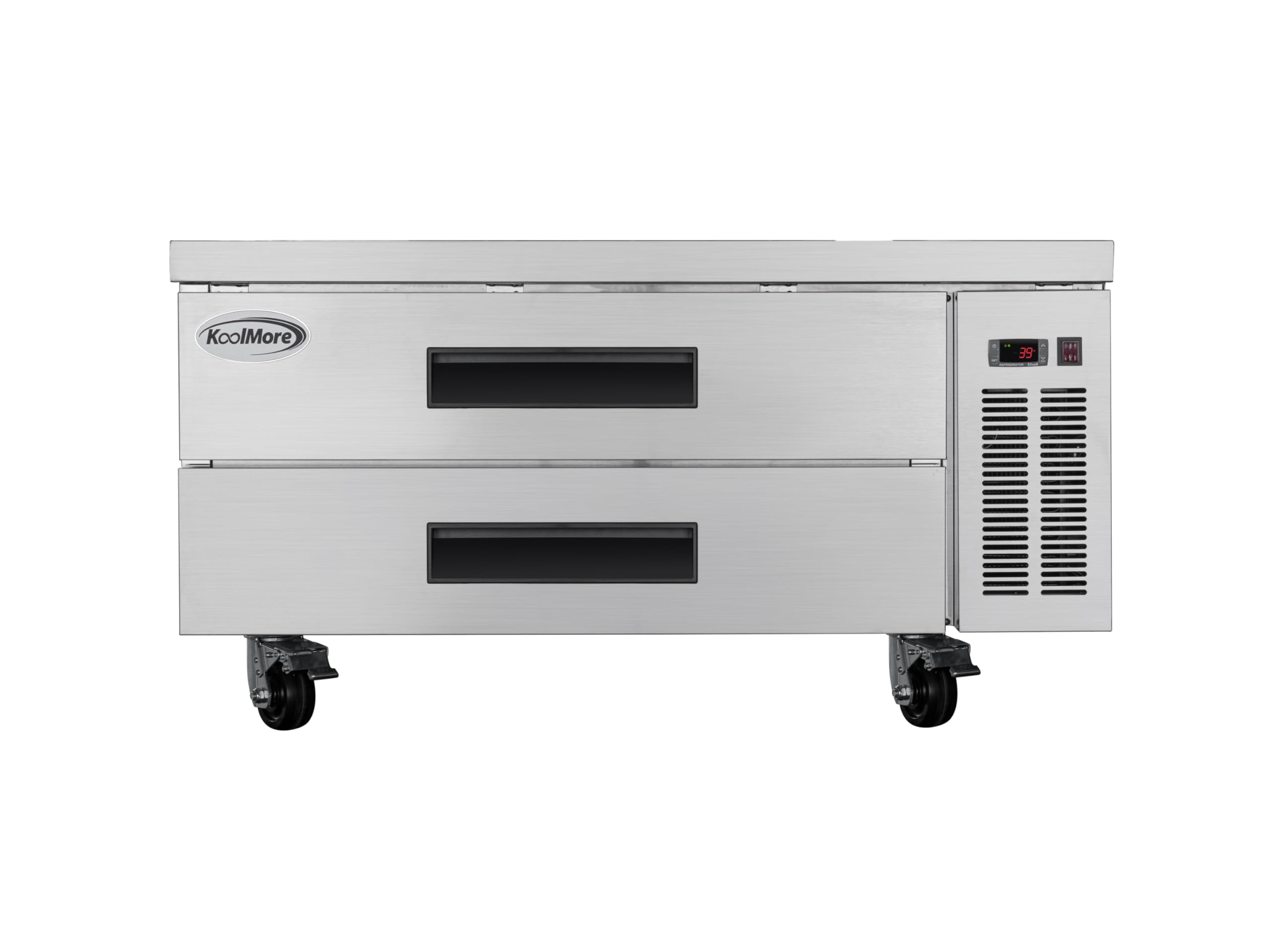 KoolMore 48 in. Commercial Chef Base Refrigerator Storage Cabinet for Cold Foods, Fresh Ingredients, and Condiments, Refrigerate