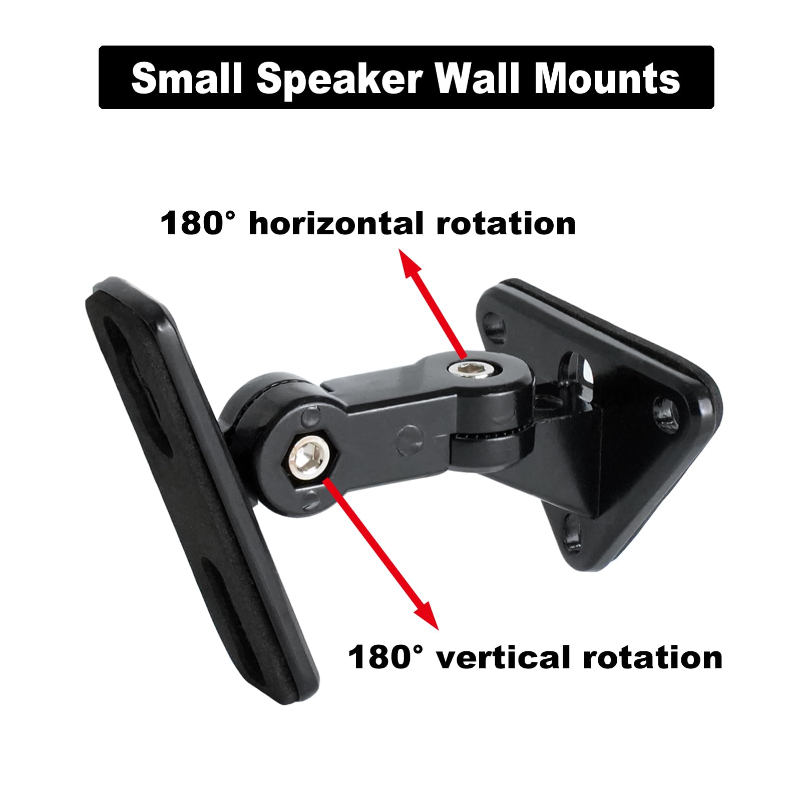 Dagcuxin Dx 151 Speaker Wall Mount, Speaker Mount Wall, Wall Speaker Mount Brackets For Small Speakers,Hold Up To 15Lbs(2 Packs