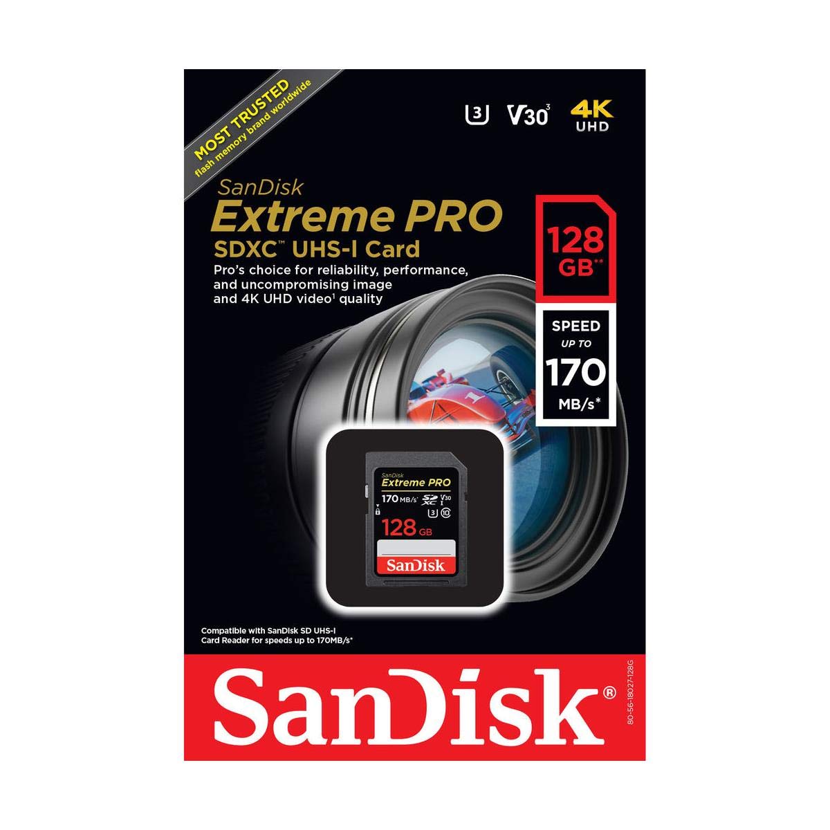 Sandisk 128Gb Extreme Pro Uhs I Sdxc Memory Card, Sdsdxxy 128G Ancin