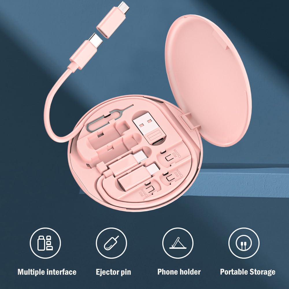 Yesimla Multi Usb C To Light Adapter Kit, Usb To Usb C Charging Cable Case Usb C To Type C/Micro/Usb A Converter Contains Card S