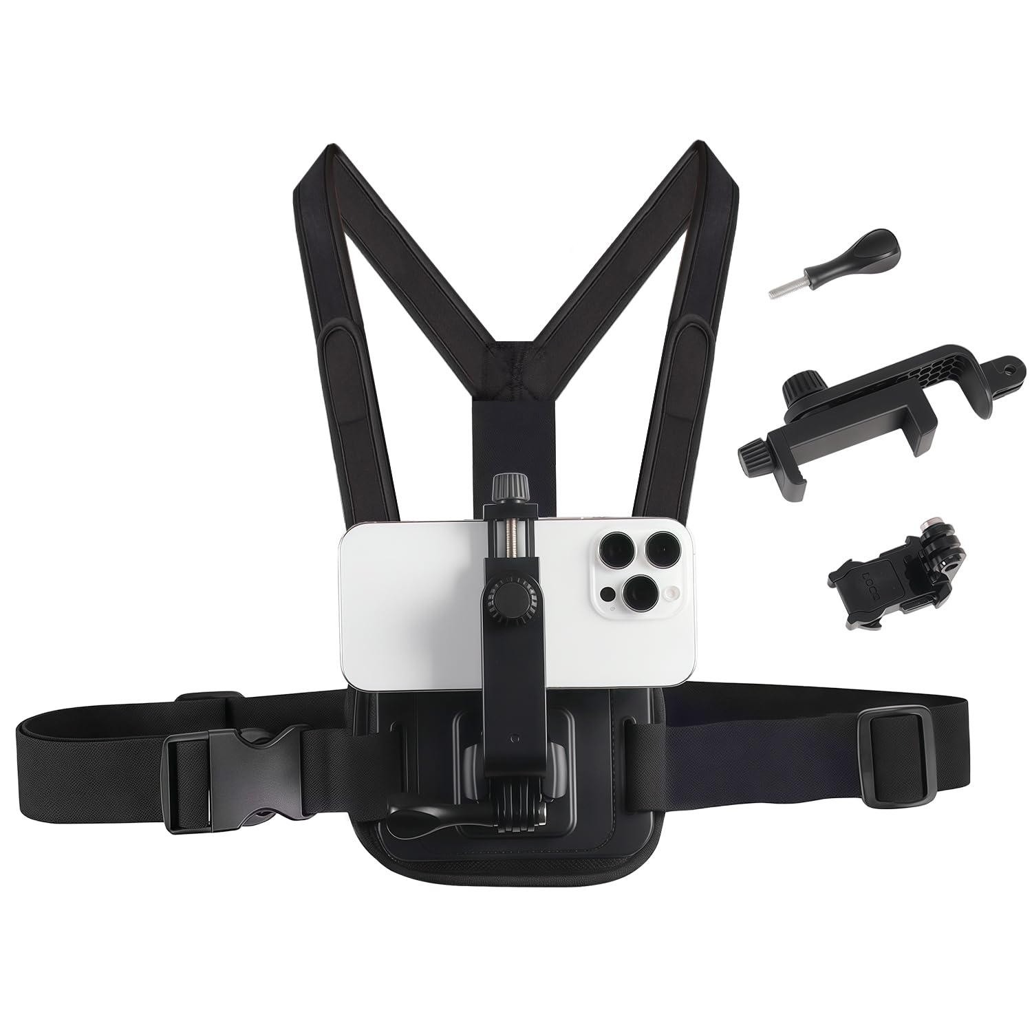 Suptig Phone Chest Mount Phone Harness Strap Holder Compatible for iPhone, Samsung, Gopro, DJI Action, Cell Phones Action Camera