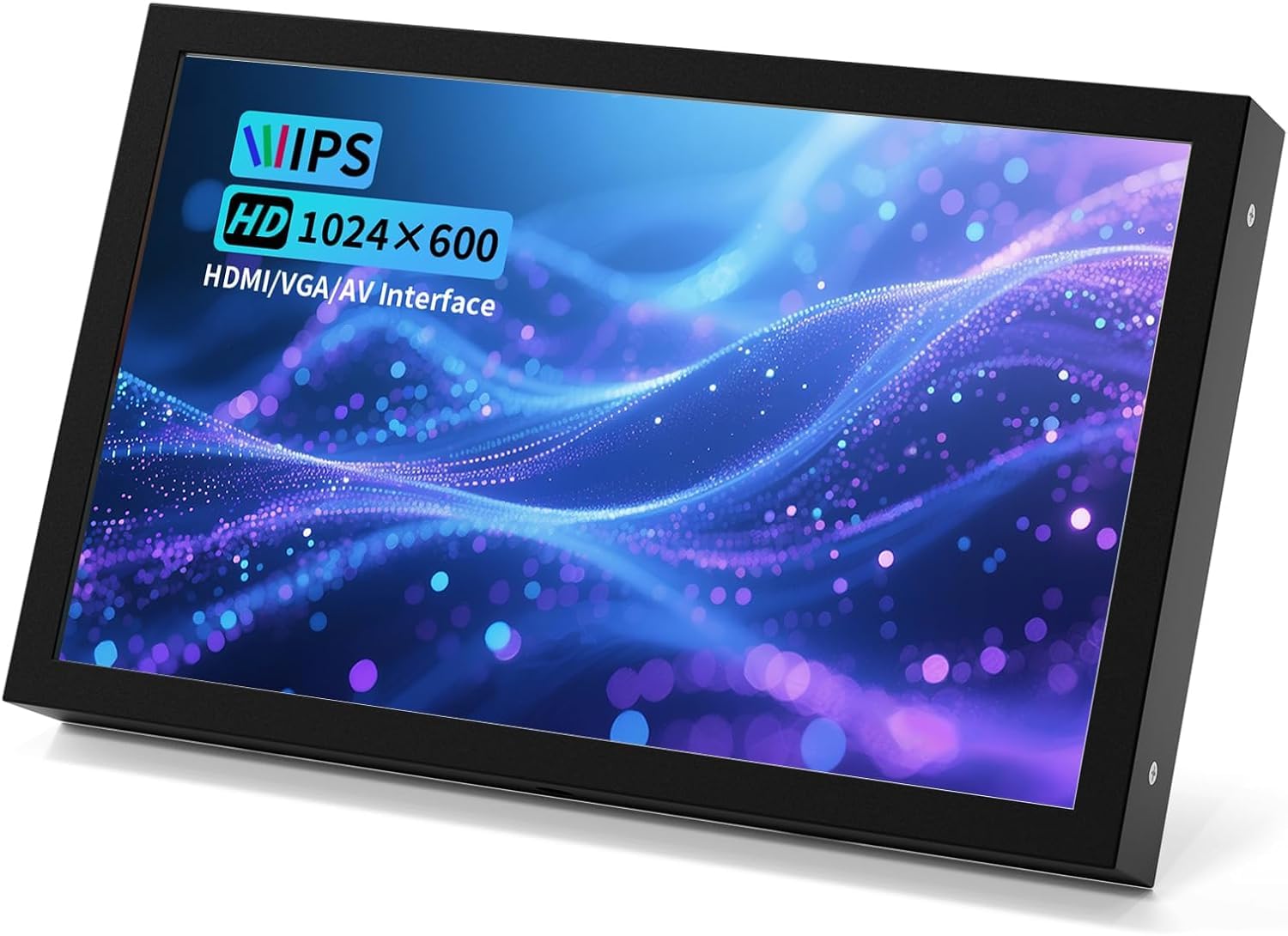 JUN-ELECTRON Mini Monitor 7 Inch Screen HDMI, VGA, AV, BNC, 1024  600 Small IPS Screen with Built-in Speakers, 178 Viewing Angle