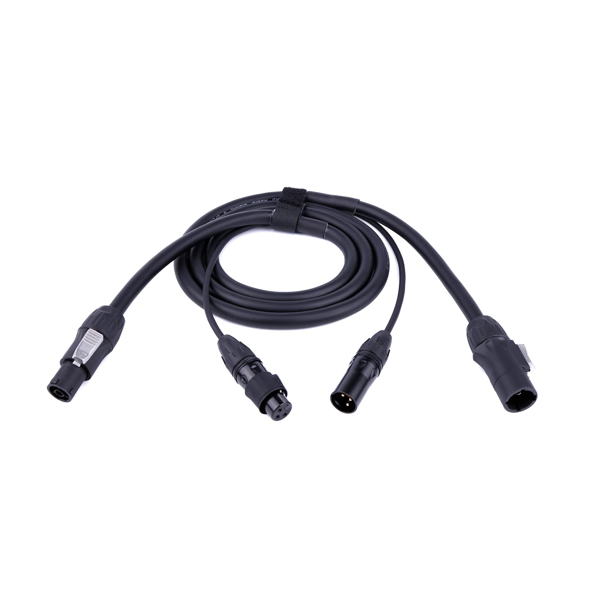 BESCOOS IP65 Waterproof 13AWG Power Twist/DMX Cable Outdoor Power Connector SAC3FX to SAC3MX and XLR Signal Connector Stage Ligh