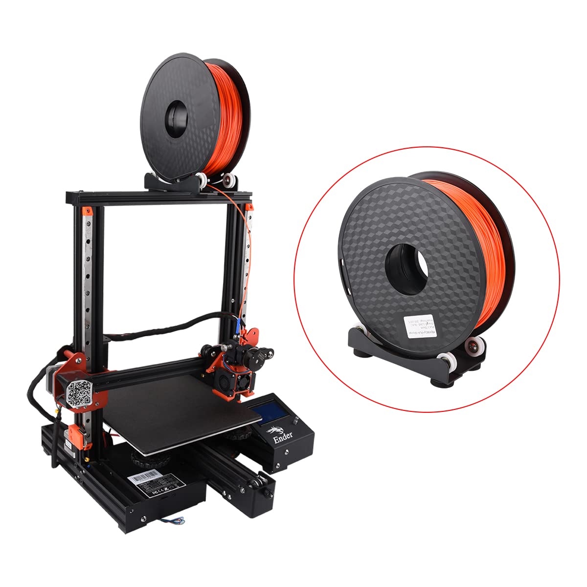 Bczamd 3D Printer Upgrade Parts Filament Spool Holder Adjustable Printing Material Mount Rack Bracket Smooth With Bearing For En
