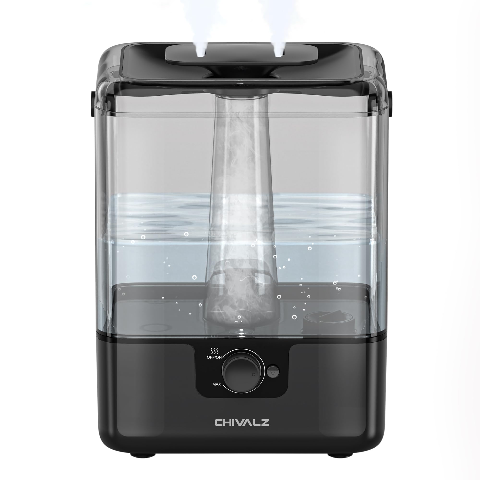CHIVALZ Humidifiers for Bedroom, 6L Cool Mist Humidifiers for Baby Nursery, 26dB Quiet, 50H Runtime, Top Fill Humidifier for Lar