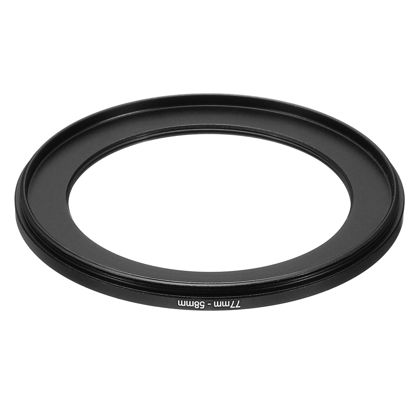 Patikil 77Mm 58Mm Metal Step Down Ring, Camera Lens Filter Adapter Ring Aluminum Filter Adapter Ring For Camera Lenses Hood, Bla