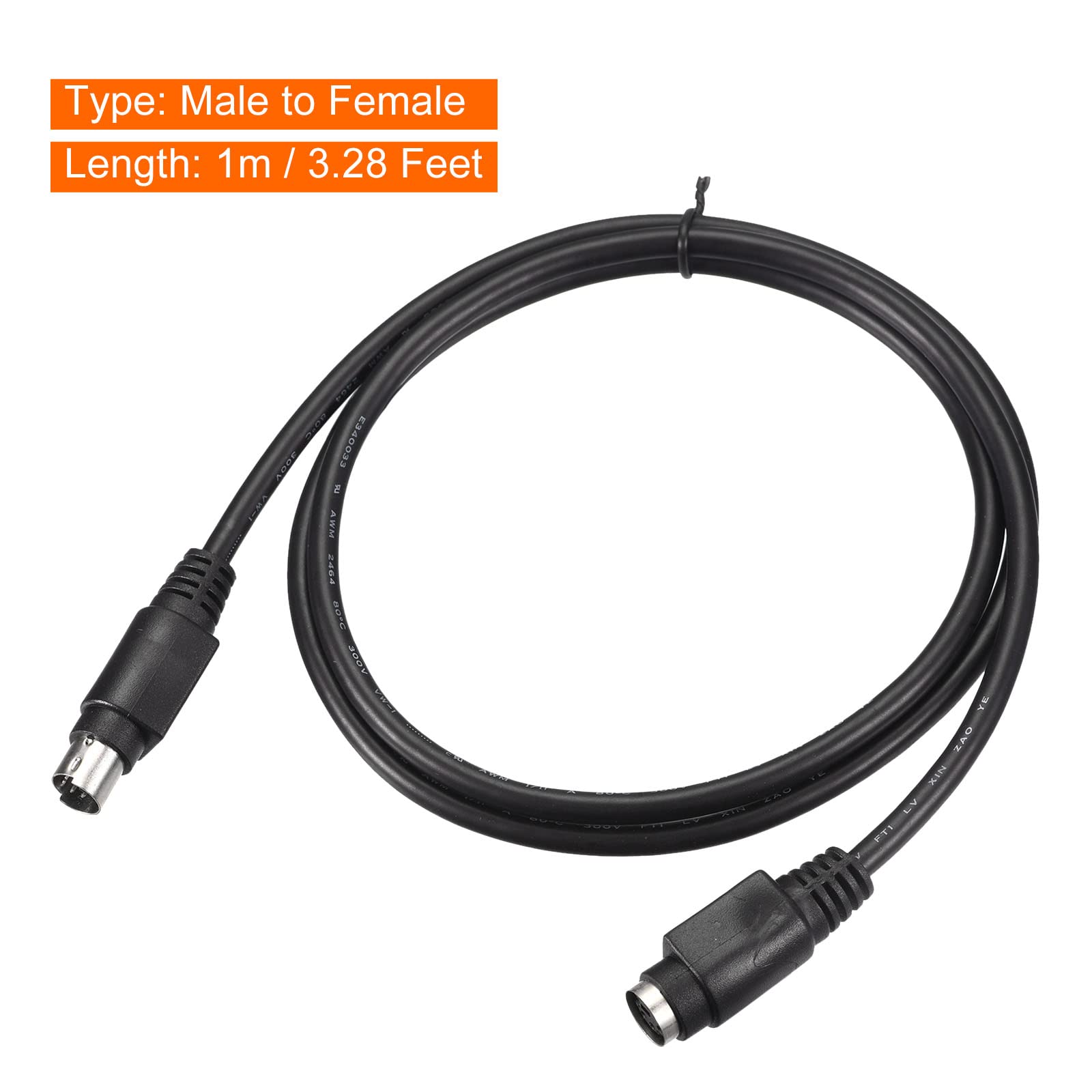 Meccanixity Ps/2 Mouse And Keyboard Extension Cable 6 Pin 3.28 Feet Male To Female For Pc