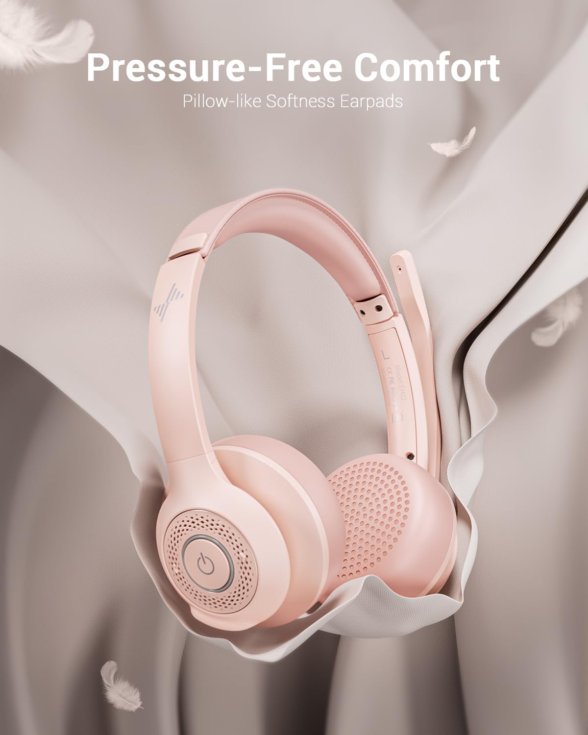 Wireless Headset With Ai Noise Cancelling Microphone Bluetooth Headset   Bluetooth V5.2 Headphones With Usb Dongle & Mic Mute Fo