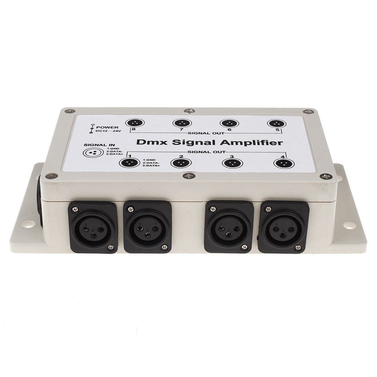 Riorand Dmx512 Led Signal Splitter Amplifier Distributor 1 Way In 8-Channel 3-Pin Output With Signal Indicator