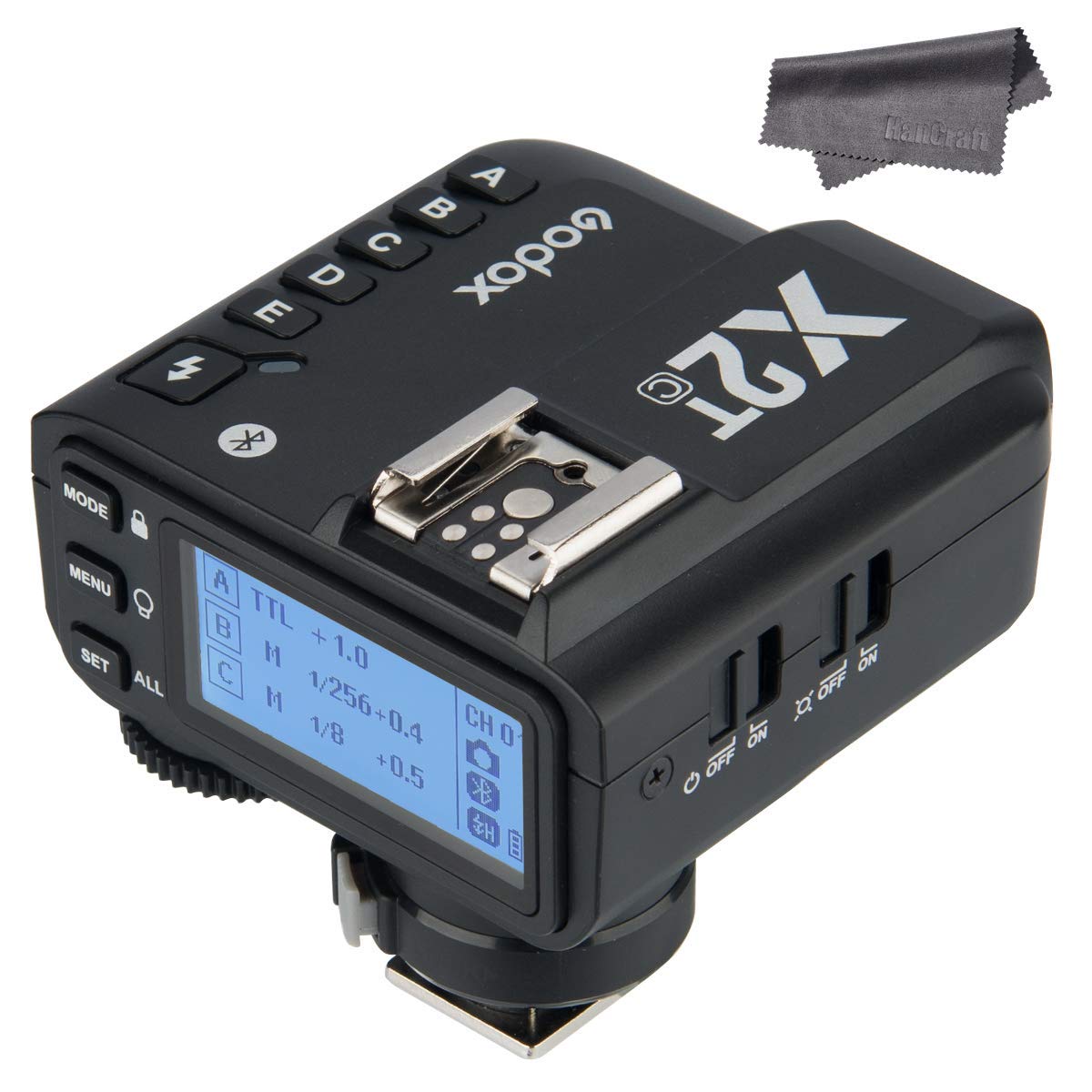 Godox X2T-C Ttl Wireless Transmitter, 1/8000S Hss, Bluetooth Connection, 5 Separate Group Buttons, Relocated Control-Wheel, New