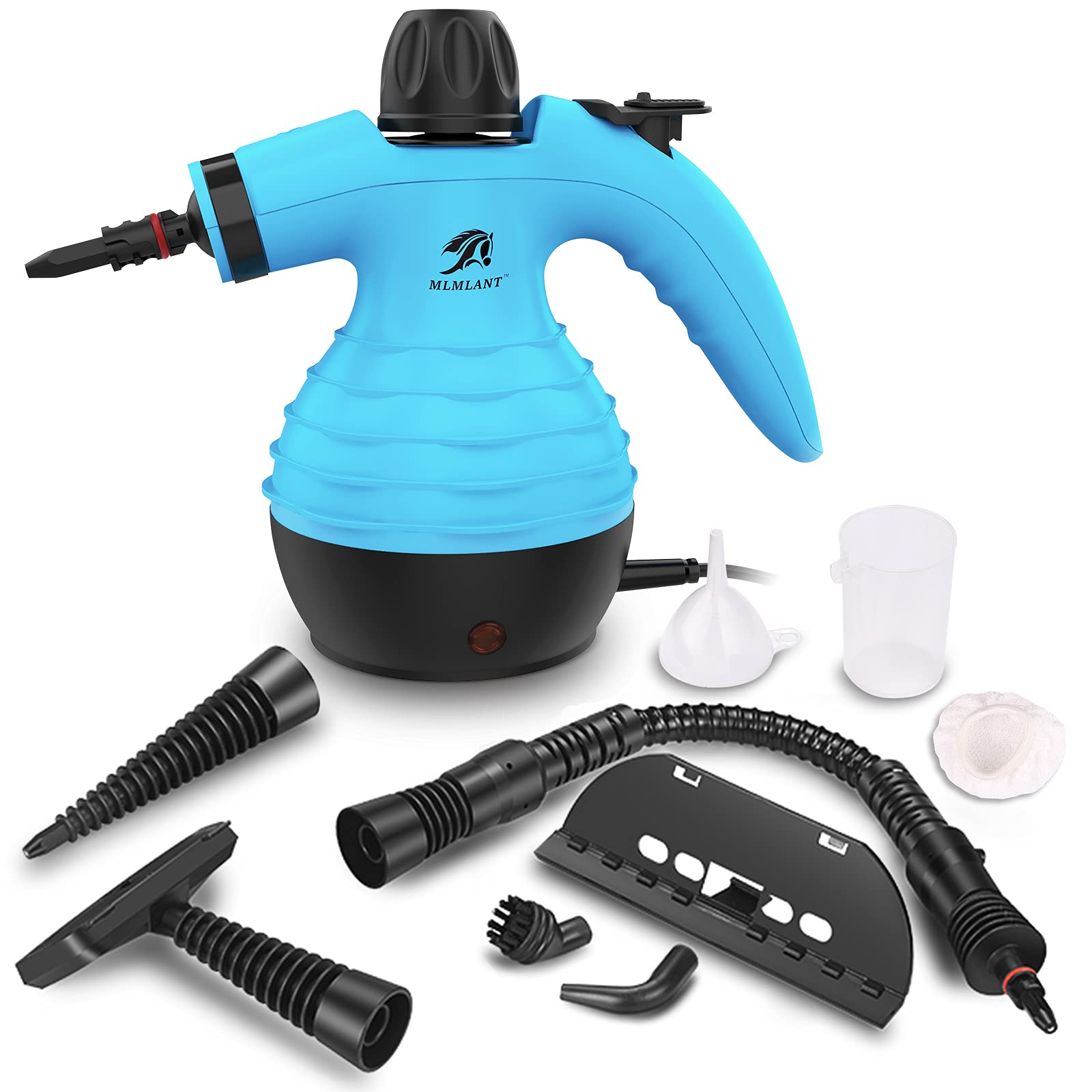 Mlmlant Handheld Steam Cleaner, Multipurpose Portable Upholstery Steamer With Safety Lock And 9 Accessory Kit For Carpet, Couch,