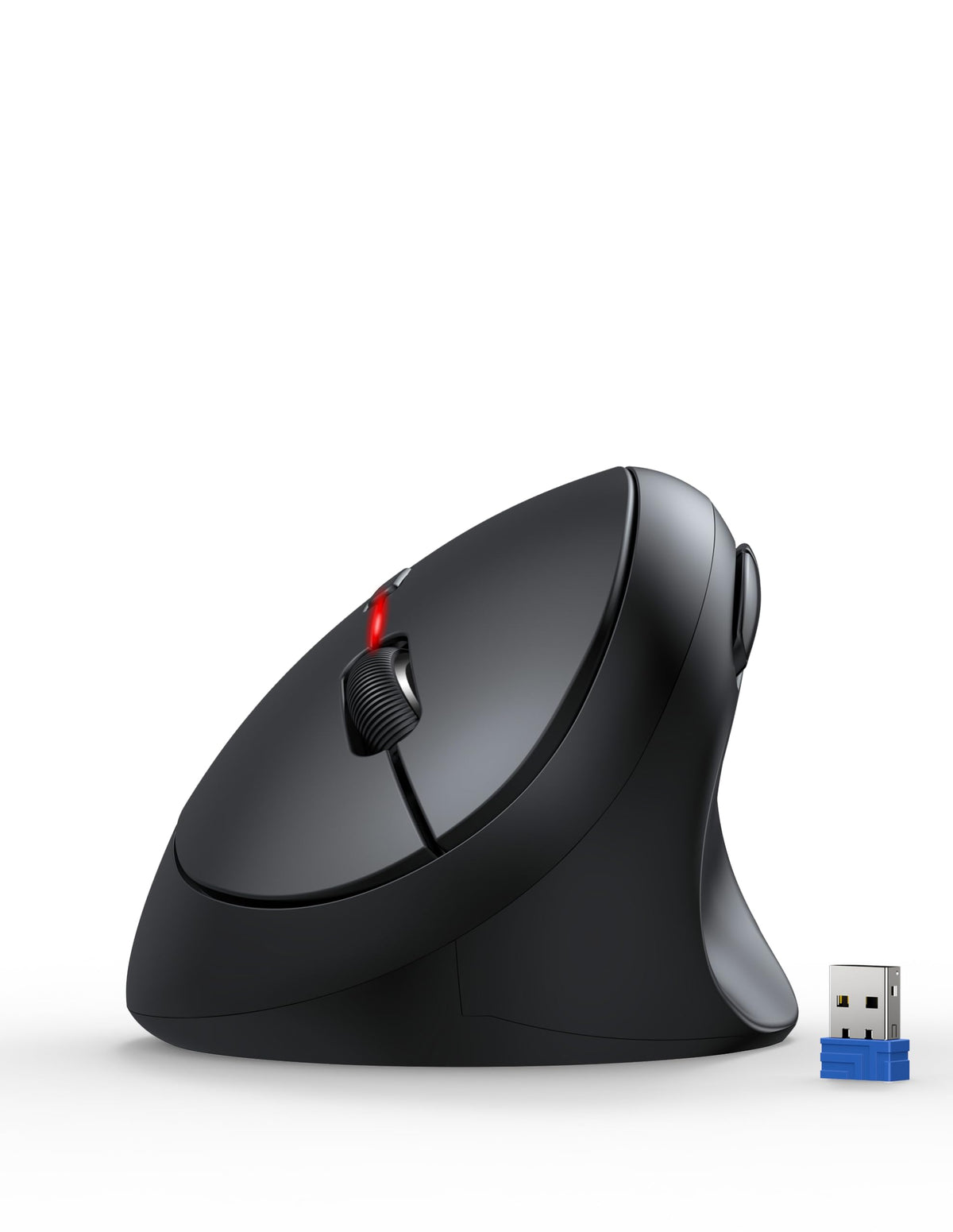Tecknet Ergonomic Mouse, 4800 Dpi Wireless Vertical Mouse, 5 Adjustable Dpi Levels, 6 Buttons, 2.4G Silent Wireless Mouse For Laptop, Pc, Chromebook, Mac - Black