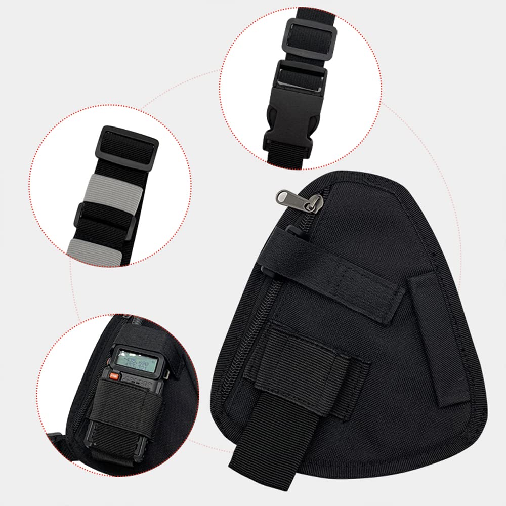 Lseng Radio Chest Harness Shoulder Radio Holster Chest Pack Adjustable Single Radio Pouch Two Way Radio Holster For Motorola Cp2