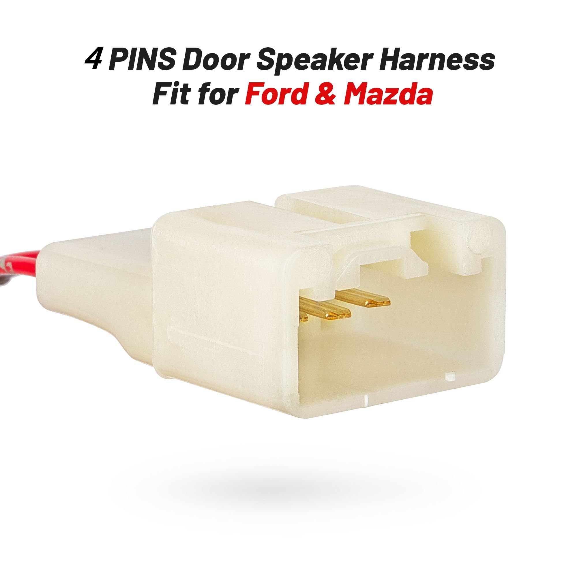 Red Wolf Car Door Speaker Wiring Harness Connector For 2011 2021 Ford F150 Escape Focus Bronco Mustang Mazda 2 6 Cx5 Replace Aft