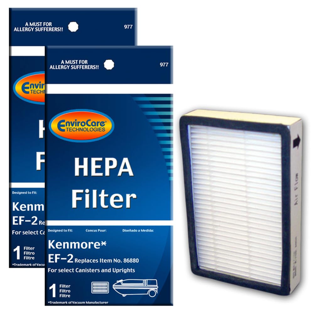 Envirocare Replacement Vacuum Cleaner Hepa Filters Designed To Fit Kenmore Progressive Ef 2 Machines 2 Filters