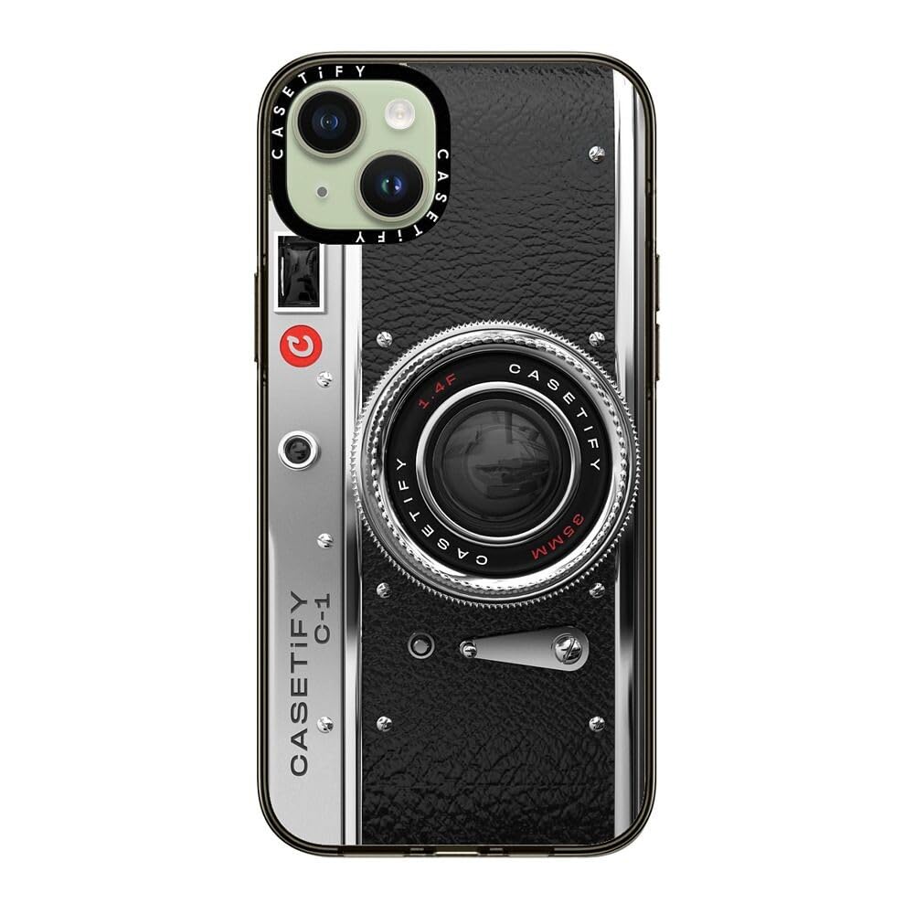 Casetify Compact Case For Iphone 15 Plus [2X Military Grade Drop Tested / 4Ft Drop Protection]   Camera Case   Classic   Clear B