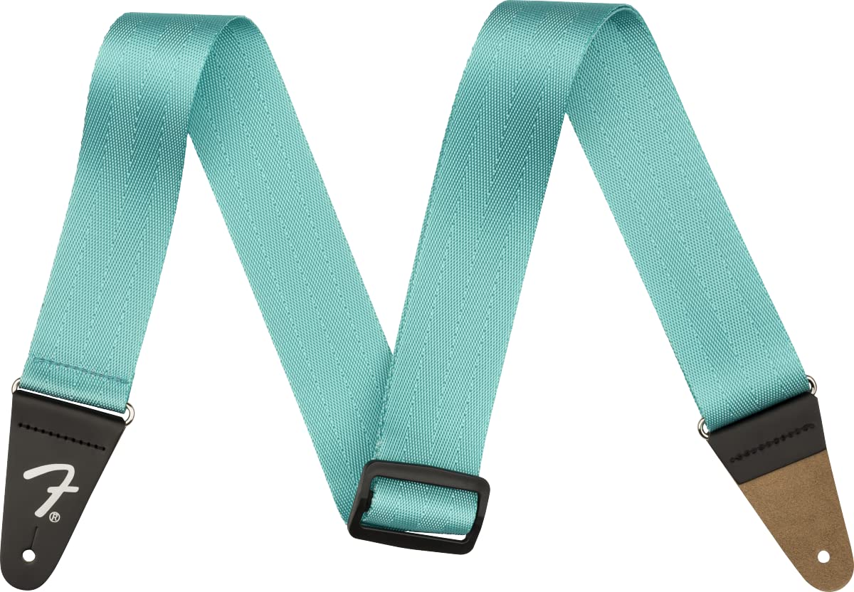 Fender Am Pro Seat Belt Guitar Strap, Guitar Accessories, 2in, Miami Blue