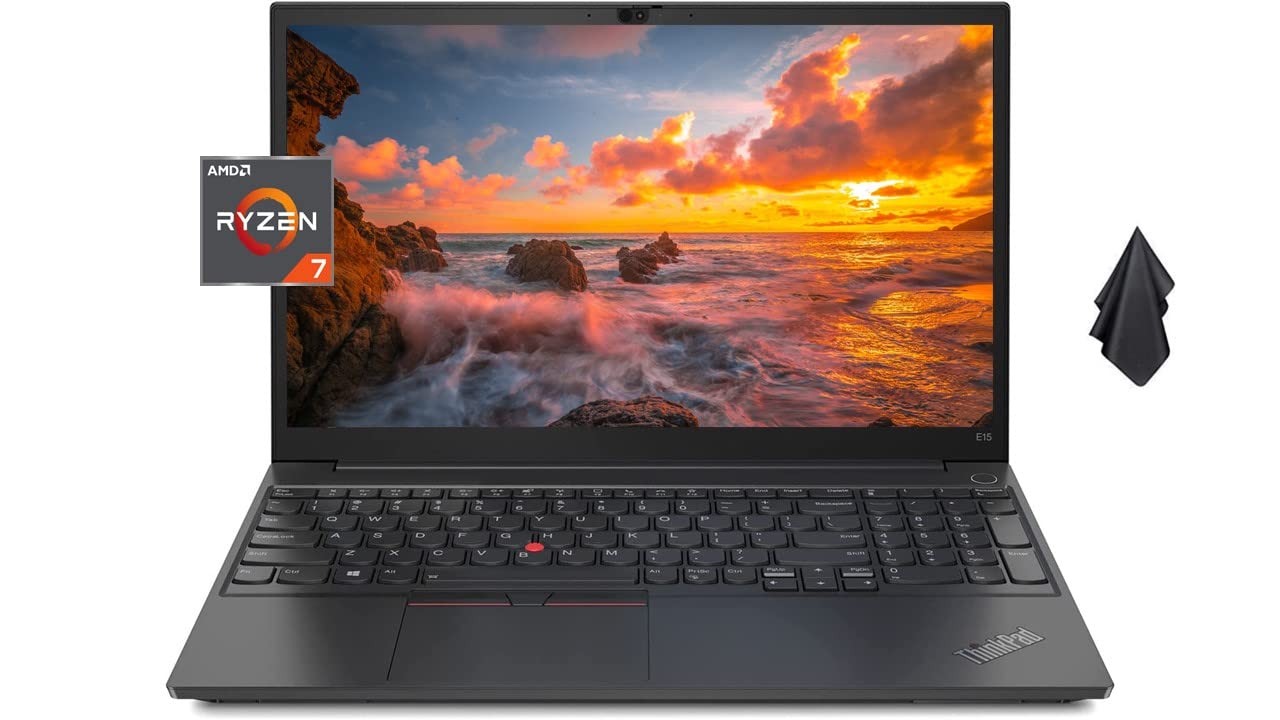 Lenovo ThinkPad E15 Business Laptop, 15.6 FHD IPS Anti-Glare Display, AMD Ryzen 7 5700U(Beat i7-1260U), HDMI, Webcam, WiFi 6, Wi