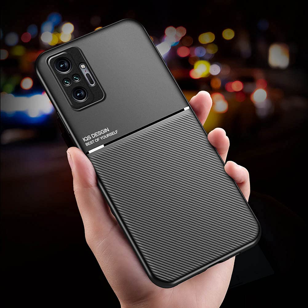 Kepuch Mowen Case Cover Bumper Built In Metal Plate For Xiaomi Redmi Note 10 Pro/Pro Max   Black