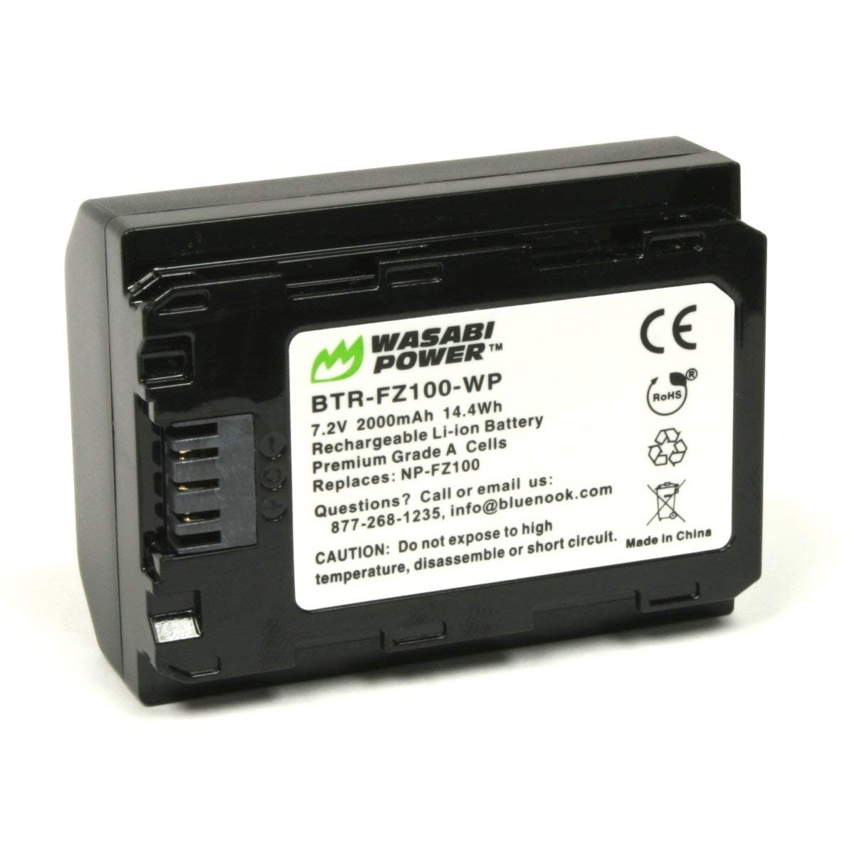 Wasabi Power Battery for Sony NP FZ100 and Sony FX3, a1, a9, a9 II, a7R III, a7R IV, a7S III, a7 III, a7 IV, a6600