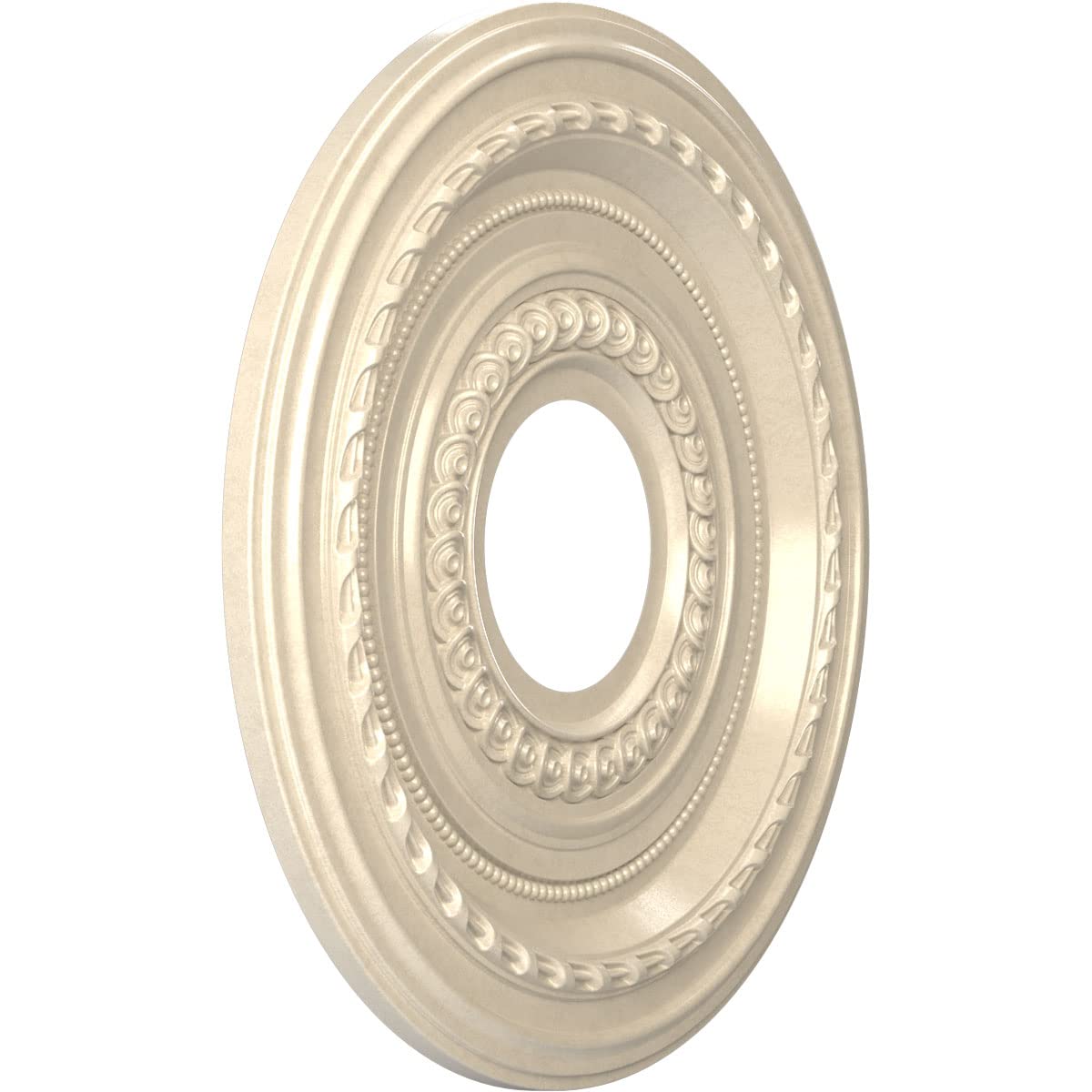 Ekena Millwork Cmp13Coepe Cole Thermoformed Pvc Ceiling Medallion (Fits Canopies Up To 4 1/4), 13Od X 3 1/2Id X 3/4P, Universal