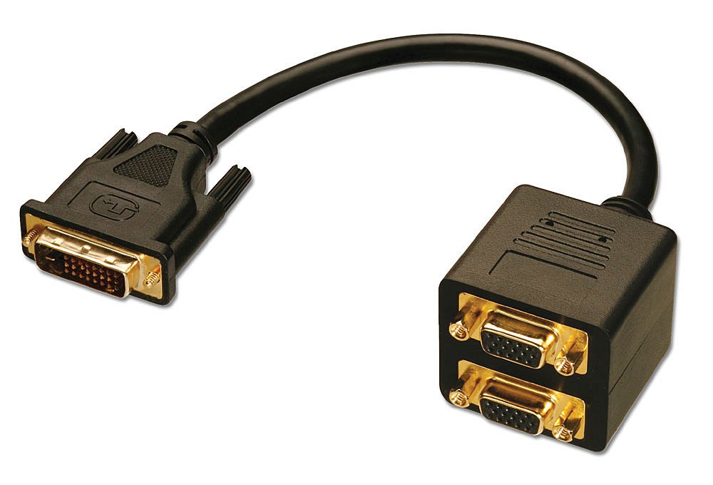 Lindy 2 Way Dvi To Vga Splitter Cable (41051)