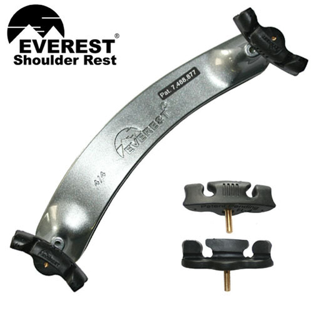 Everest Es 4 Titanium Silver Violin Shoulder Pad, 4/4 Size, Titanium Silver